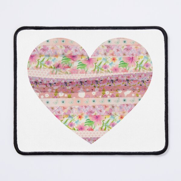 Item preview, Pink Heart with Flowers and Bunnies designed and sold by TabbysShop.