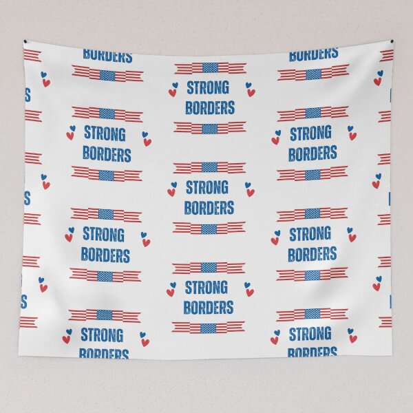 Item preview, Strong Borders Political T-shirt for Presidential Election 2024 designed and sold by lindab142.