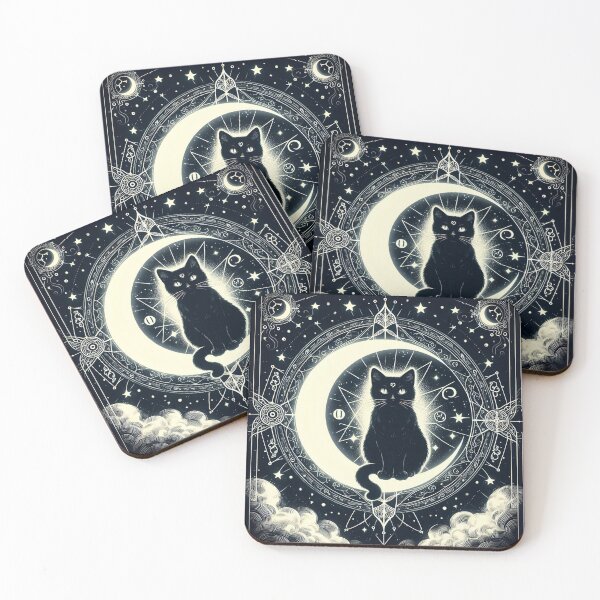 Item preview, Black cat and tarot 2 designed and sold by nocturnastore.