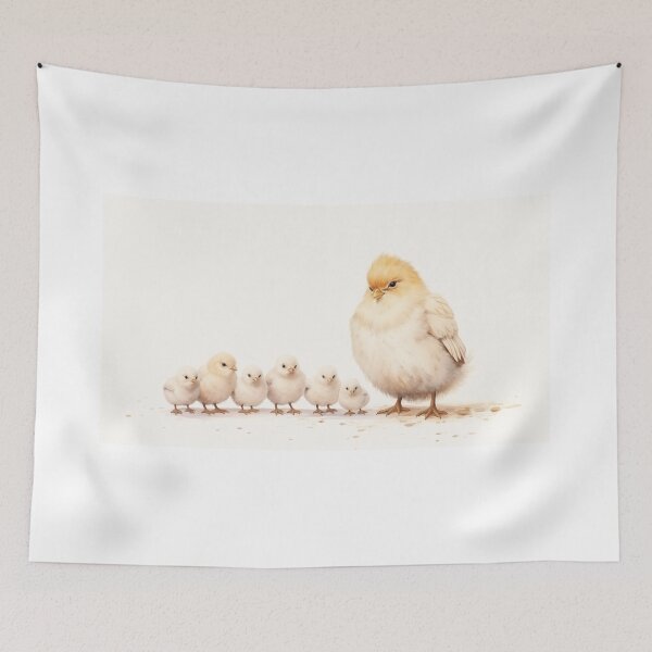 Item preview, Mama and Baby Chicks illustration designed and sold by Roxane Bay.