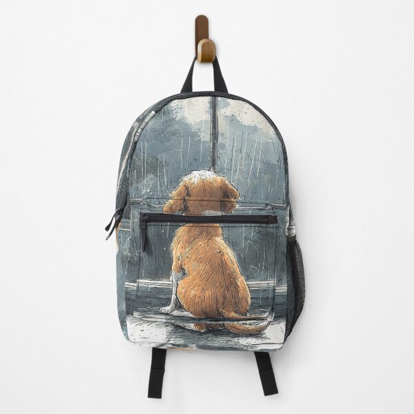 Item preview, Rainy Day Puppy by the Window - Intricate Pen Illustration designed and sold by PaintbrushPlace.