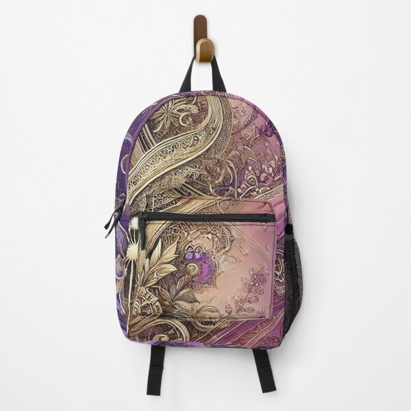 Item preview, Purple and Gold - Enchantment with Ornaments and Flowers designed and sold by LegademaArt.