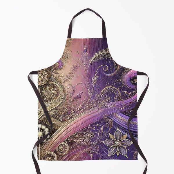 Item preview, Purple and Gold - Enchantment with Ornaments and Flowers designed and sold by LegademaArt.