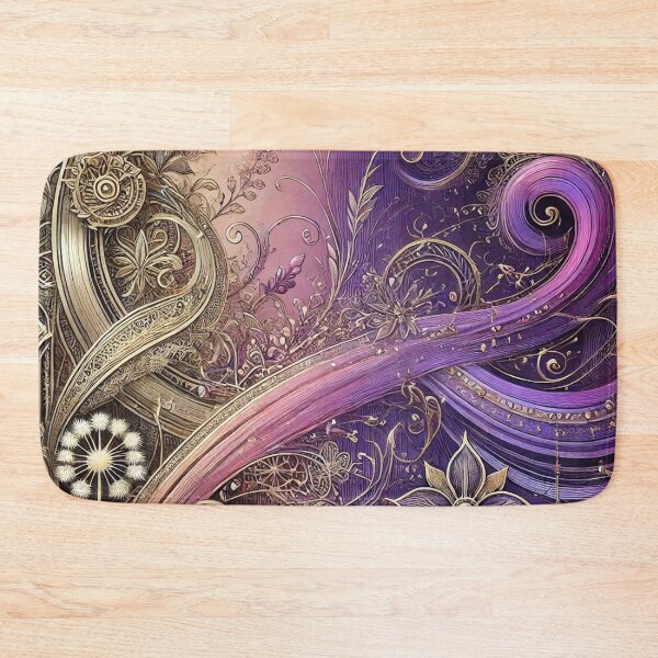 Item preview, Purple and Gold - Enchantment with Ornaments and Flowers designed and sold by LegademaArt.