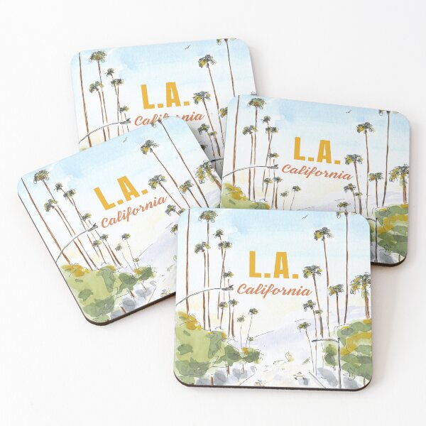Item preview, L.A. Street with Palm Trees – Fun California Art designed and sold by Fun Travel Art.