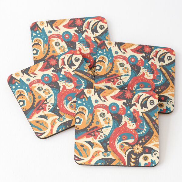 Item preview, Colorful Indigenous-Inspired Abstract Motif | Seamless designed and sold by Unrooted.