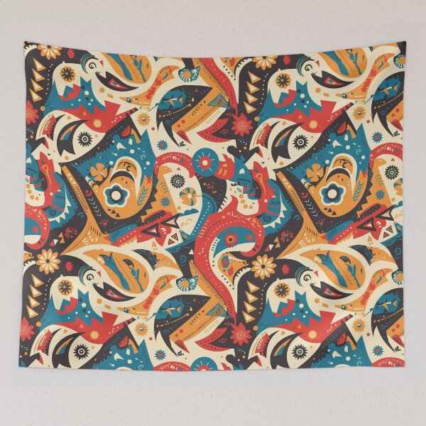Item preview, Colorful Indigenous-Inspired Abstract Motif | Seamless designed and sold by Unrooted.