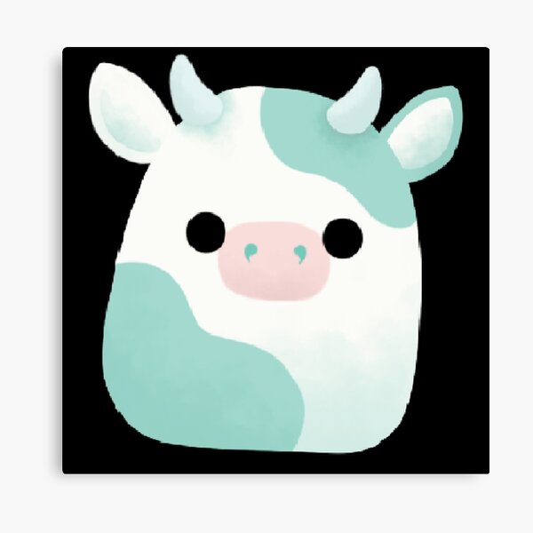 Item preview, Teal Cow Pillow (Belana) designed and sold by VelvetFungi.