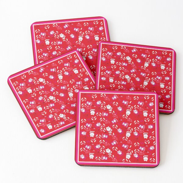 Item preview, Cat on repeat with pink / red background designed and sold by SueKnox.