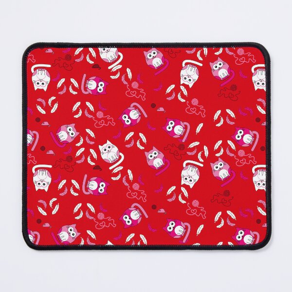 Item preview, Cat on repeat with pink / red background designed and sold by SueKnox.