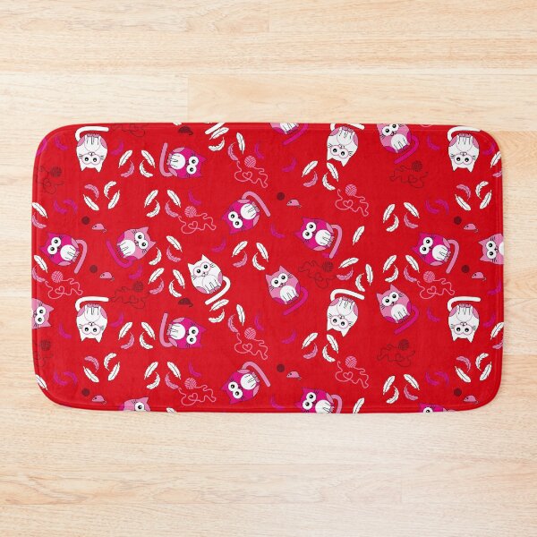 Item preview, Cat on repeat with pink / red background designed and sold by SueKnox.