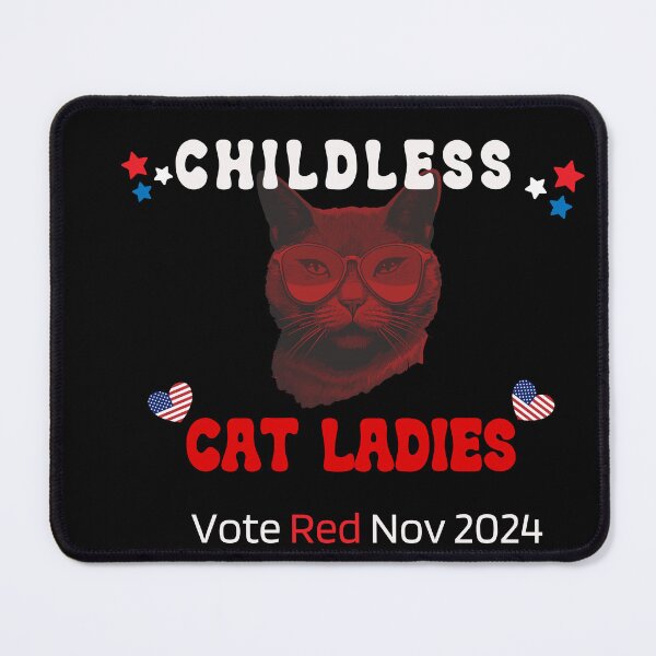 Item preview, Childless Cat Ladies Vote Red Retro Style designed and sold by lindab142.