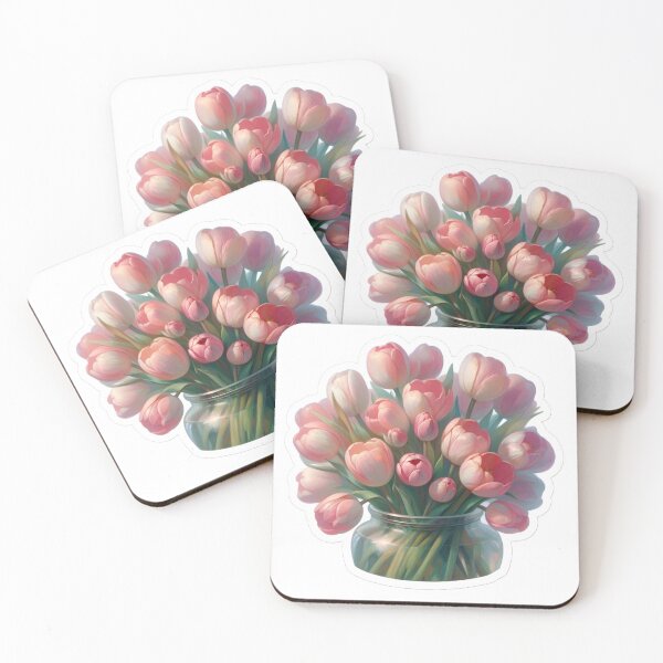 Item preview, Anime Pastel Pink Tulips designed and sold by LoveLabDesign.