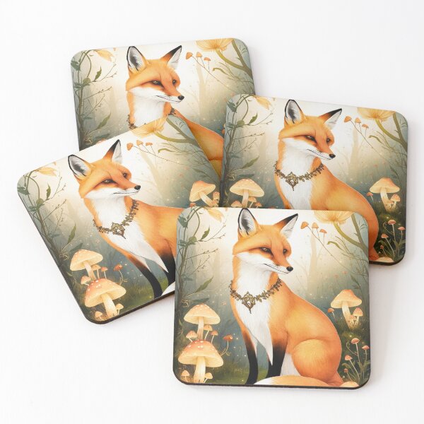 Item preview, Whimsical Fox. Fantasy fox, magical forest, enchanting woodland, vintage fox designed and sold by FoxVibes.