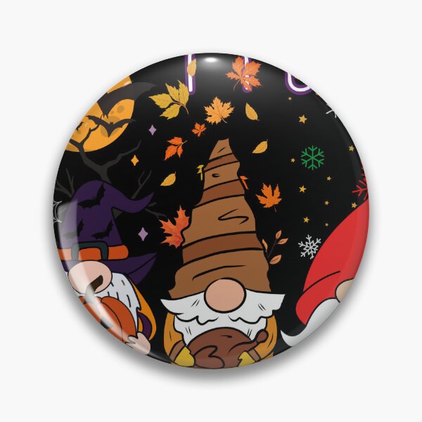 Item preview, Happy HalloThanksMas Halloween Thanksgiving Christmas Gnomes Men Women T-Shirt! designed and sold by Viran-Designs.