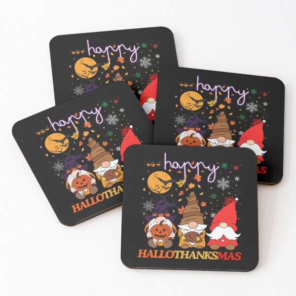 Item preview, Happy HalloThanksMas Halloween Thanksgiving Christmas Gnomes Men Women T-Shirt! designed and sold by Viran-Designs.