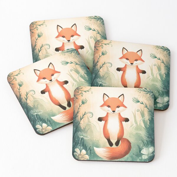 Item preview, Whimsical Fox. Fantasy fox, magical forest, enchanting woodland, vintage fox designed and sold by FoxVibes.
