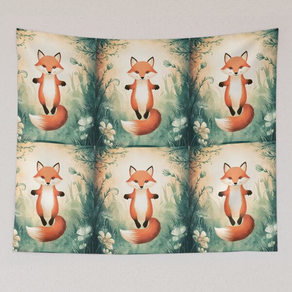 Item preview, Whimsical Fox. Fantasy fox, magical forest, enchanting woodland, vintage fox designed and sold by FoxVibes.