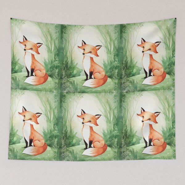 Item preview, Whimsical Fox. Fantasy fox, magical forest, enchanting woodland, vintage fox designed and sold by FoxVibes.