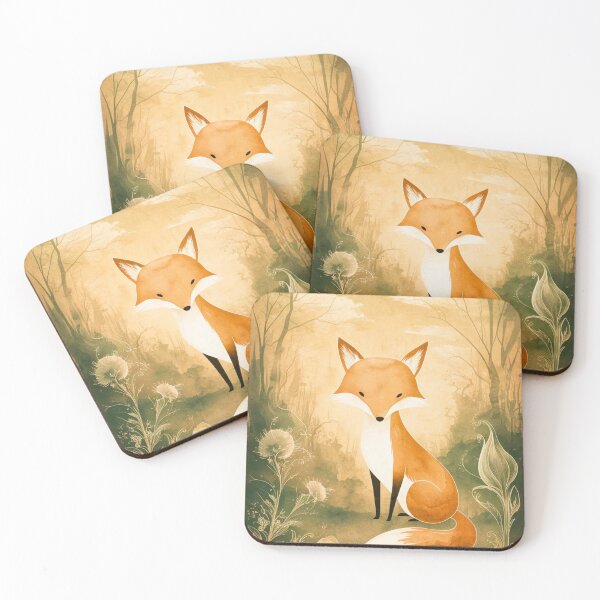 Item preview, Whimsical Fox. Fantasy fox, magical forest, enchanting woodland, vintage fox designed and sold by FoxVibes.