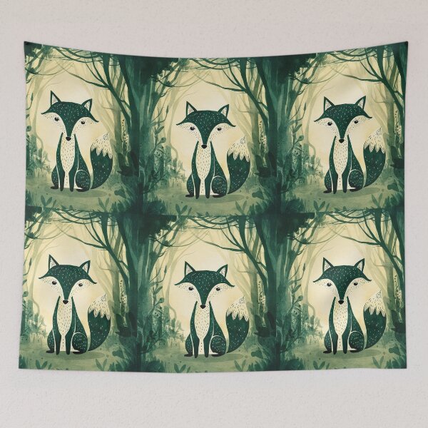 Item preview, Whimsical Fox. Fantasy fox, magical forest, enchanting woodland, vintage fox designed and sold by FoxVibes.