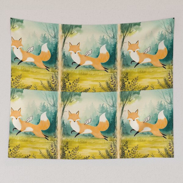 Item preview, Whimsical Fox. Fantasy fox, magical forest, enchanting woodland, vintage fox designed and sold by FoxVibes.