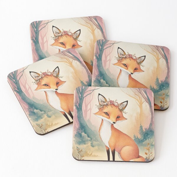 Item preview, Whimsical Fox. Fantasy fox, magical forest, enchanting woodland, vintage fox designed and sold by FoxVibes.