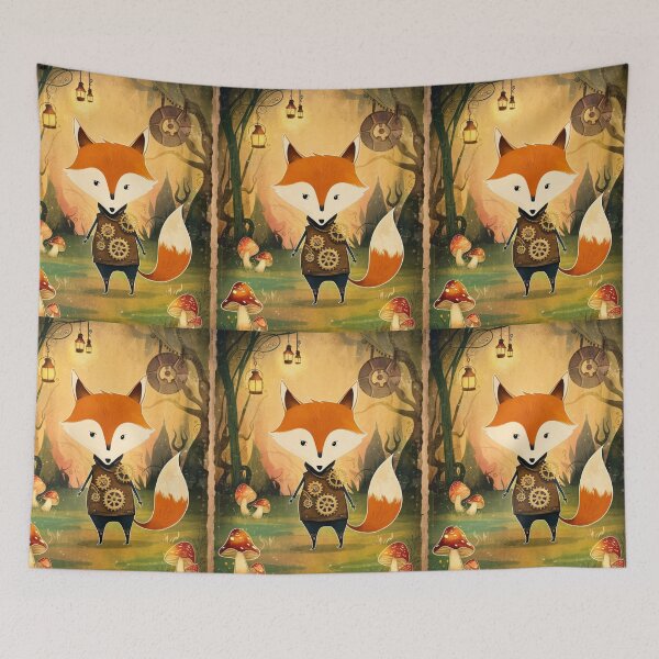 Item preview, Whimsical Fox. Fantasy fox, magical forest, enchanting woodland, vintage fox designed and sold by FoxVibes.