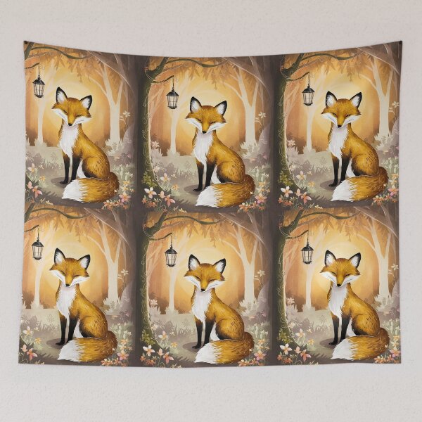 Item preview, Whimsical Fox. Fantasy fox, magical forest, enchanting woodland, vintage fox designed and sold by FoxVibes.