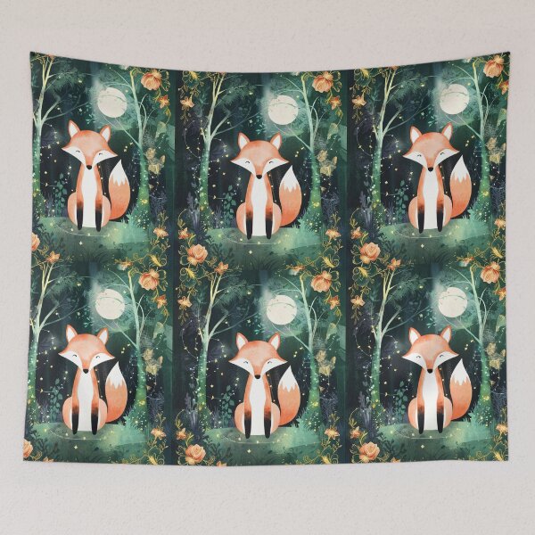 Item preview, Whimsical Fox. Fantasy fox, magical forest, enchanting woodland, vintage fox designed and sold by FoxVibes.