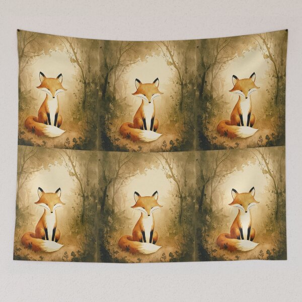 Item preview, Whimsical Fox. Fantasy fox, magical forest, enchanting woodland, vintage fox designed and sold by FoxVibes.
