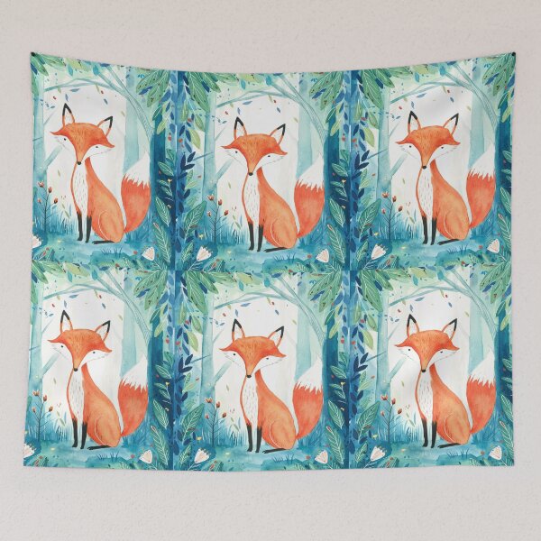 Item preview, Whimsical Fox. Fantasy fox, magical forest, enchanting woodland, vintage fox designed and sold by FoxVibes.