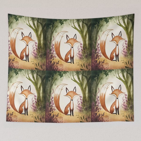 Item preview, Whimsical Fox. Fantasy fox, magical forest, enchanting woodland, vintage fox designed and sold by FoxVibes.