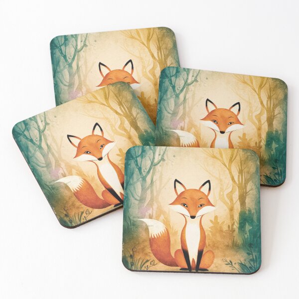 Item preview, Whimsical Fox. Fantasy fox, magical forest, enchanting woodland, vintage fox designed and sold by FoxVibes.