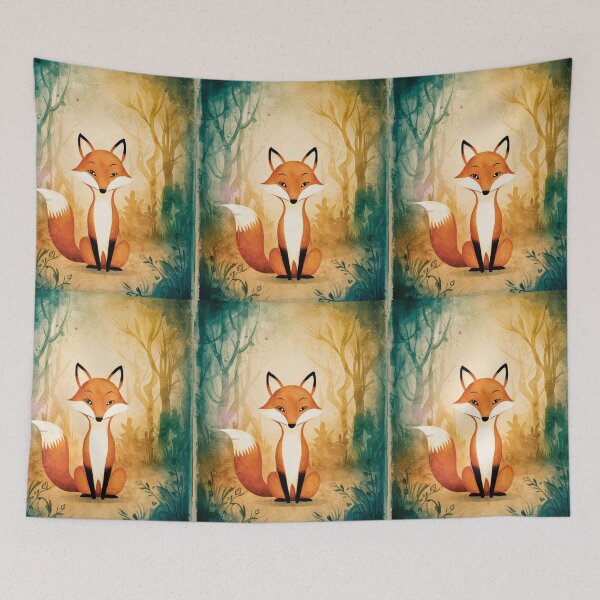 Item preview, Whimsical Fox. Fantasy fox, magical forest, enchanting woodland, vintage fox designed and sold by FoxVibes.