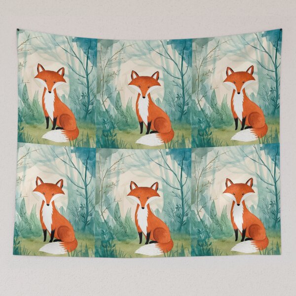 Item preview, Whimsical Fox. Fantasy fox, magical forest, enchanting woodland, vintage fox designed and sold by FoxVibes.