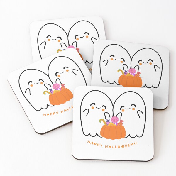 Item preview, Happy Halloween!! Cute Ghosts with Pumpkin. designed and sold by TShirtCrafters.