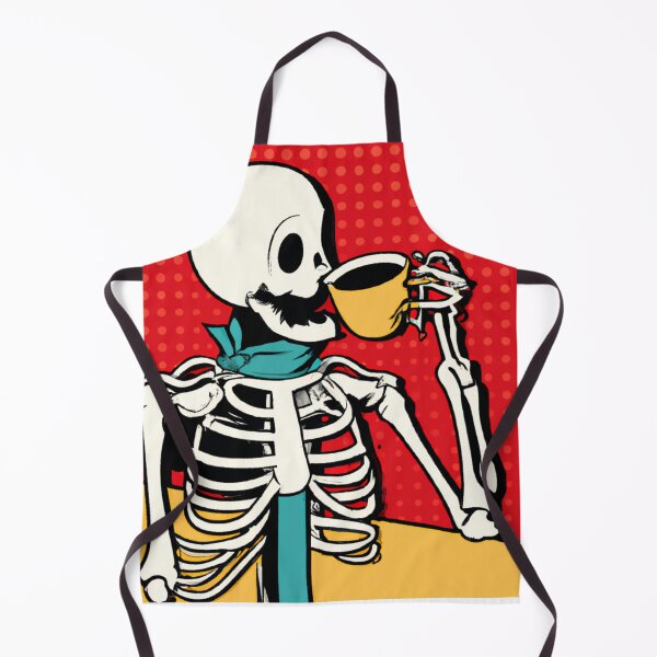 Item preview, SKELETON DRINKING COFFEE III designed and sold by SpongyDesings.