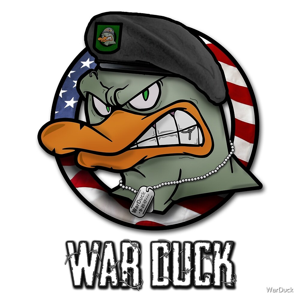 "Official War Duck Logo with clear letters" by WarDuck Redbubble