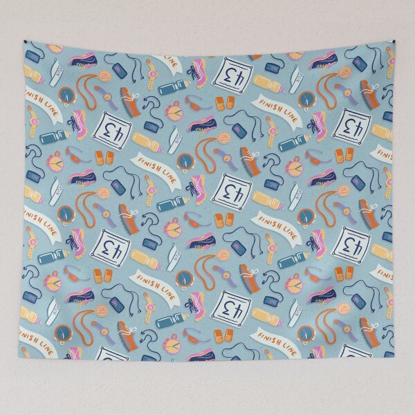 Item preview, Marathon Runner Repeating Pattern designed and sold by NewBranchStudio.