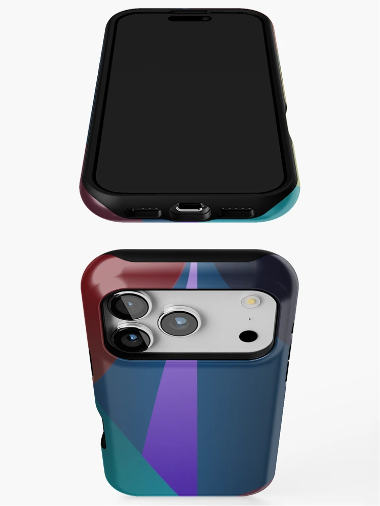 Thumbnail 3 of 4, iPhone Case, Abstract Colorful Pyramids designed and sold by RGSMOOTHFINGER.