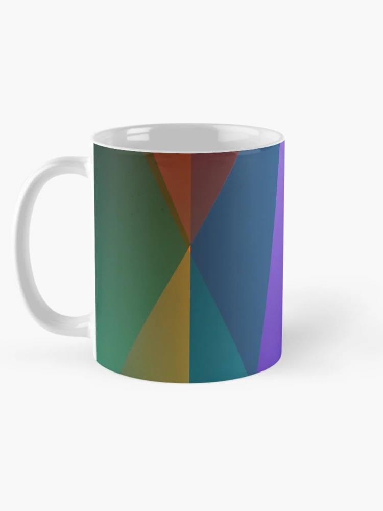 Thumbnail 5 of 6, Coffee Mug, Abstract Colorful Pyramids designed and sold by RGSMOOTHFINGER.