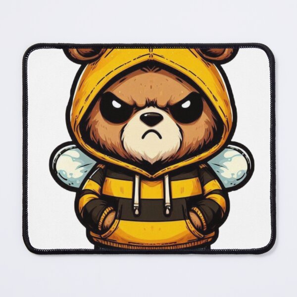 Item preview, Grumpbee Bear Sticker designed and sold by RetroDig.