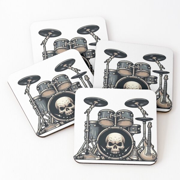 Item preview, Rock Band Drum Set Sticker designed and sold by RetroDig.