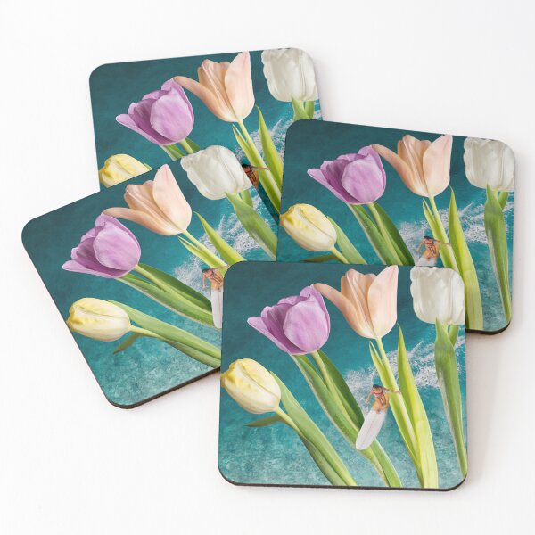 Artikelvorschau, Surrealistische Collage mit Tulpensurfen entworfen und verkauft von purplcactus.