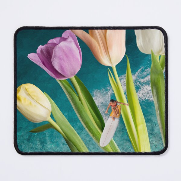Item preview, Tulip Surfing Surrealist Collage designed and sold by purplcactus.