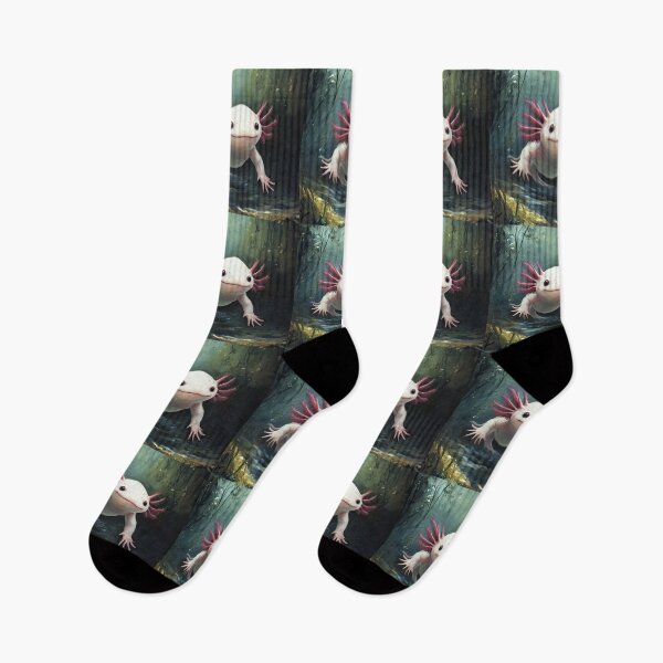 Item preview, Pink Axolotl Swimming in the Sea designed and sold by AgathaZolastore.