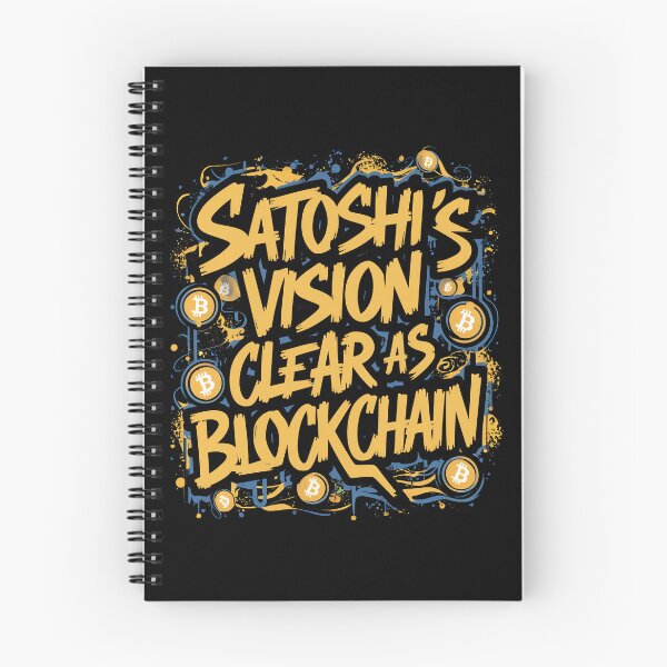 Item preview, Satoshi's Vision Clear as Blockchain Bitcoin Bull Cryptocurrency Market designed and sold by RadDeck.