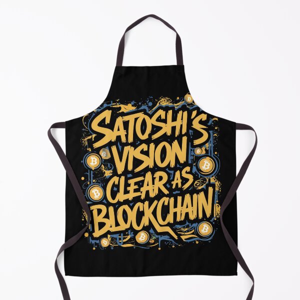 Item preview, Satoshi's Vision Clear as Blockchain Bitcoin Bull Cryptocurrency Market designed and sold by RadDeck.