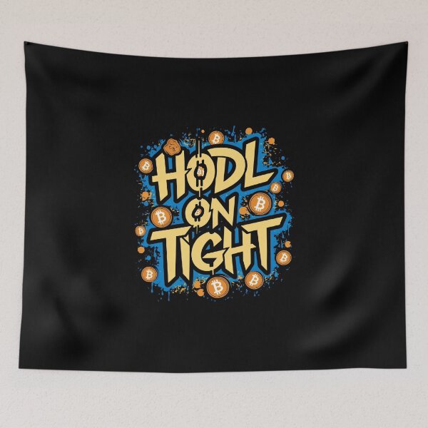Item preview, Hodl on Tight Bitcoin Cryptocurrency Market designed and sold by RadDeck.